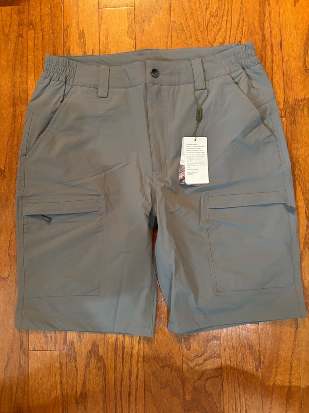 Men's Performance Cargo Shorts in Green/Gray